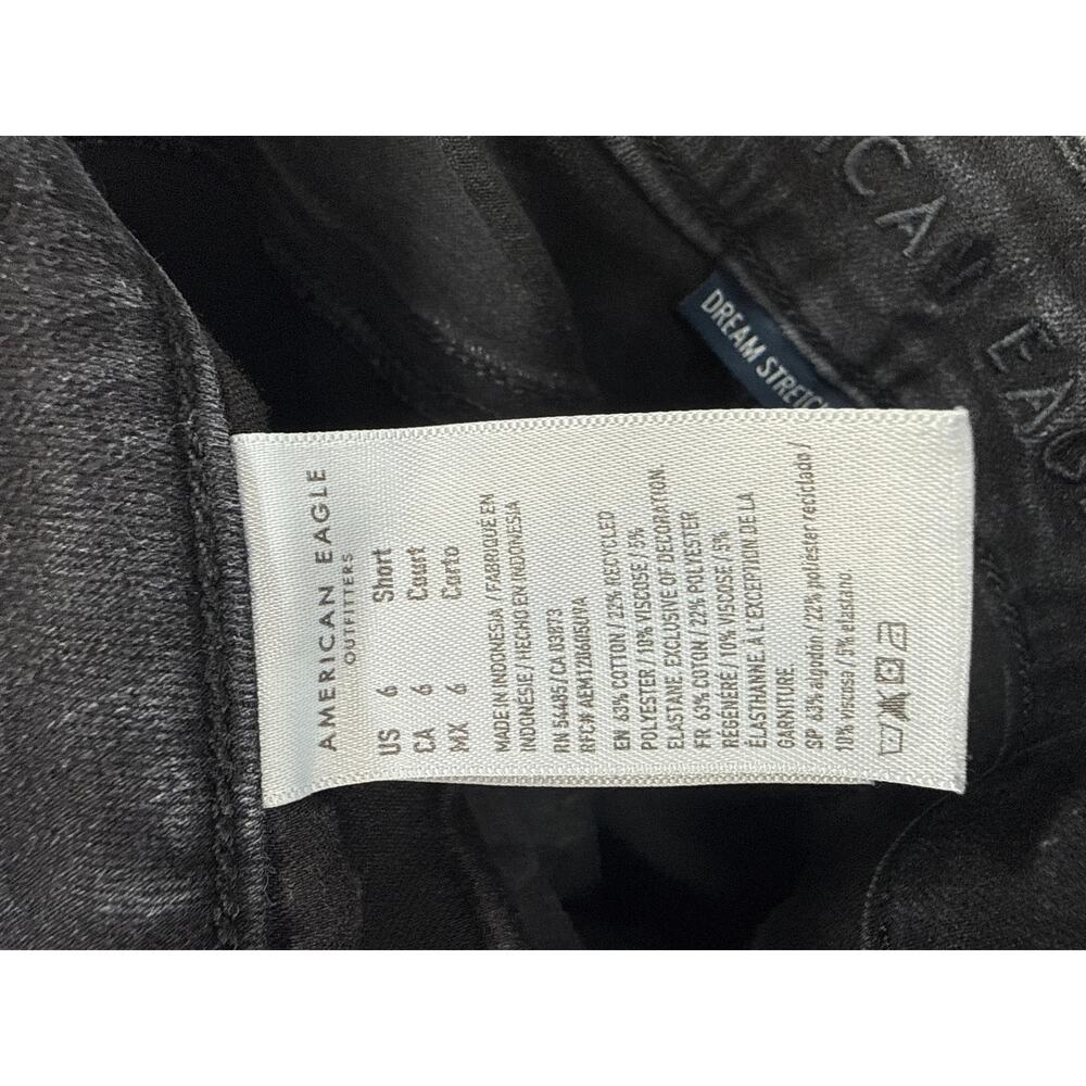 American Eagle Black High Rise Jegging Legging Mom Jeans Size 6 - Picture 5 of 5